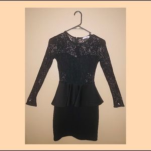 Black lace cocktail dress